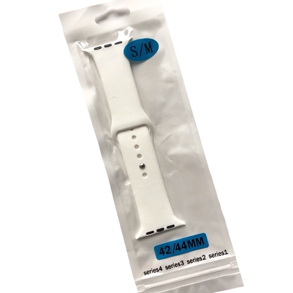 5/$20 NEW WHITE Silicone Sport Band Apple Watch 44/45/49 mm S/M - Picture 8 of 9